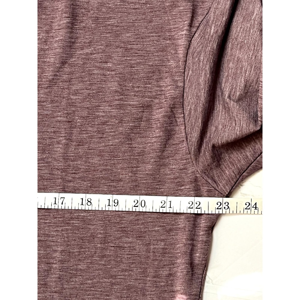 Free2B women's long sleeve top with mesh detail in heathered purple, size XXL - Picture 6 of 9